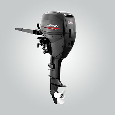 UANBUY Approved 15HP Outboard 4 Stroke Engine For Sale F15 Black Engine Motor